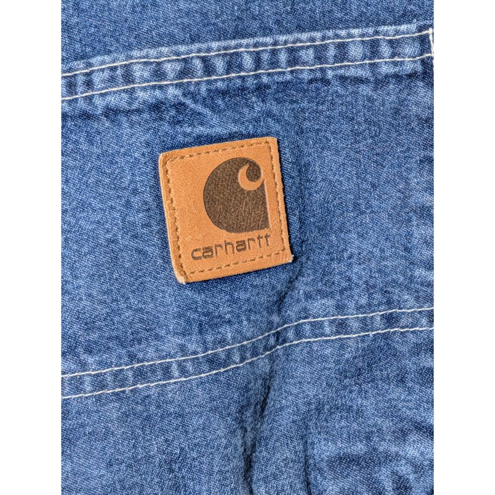 Carhartt Carpenter Jeans Men's 33x32 Blue Relaxed Fit Work Utility Denim - Picture 4 of 6